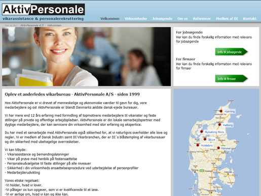 Hjemmeside for Aktiv personale