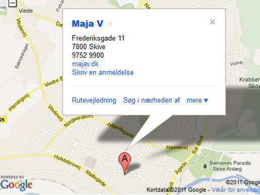 Brugertilpasset Google kort